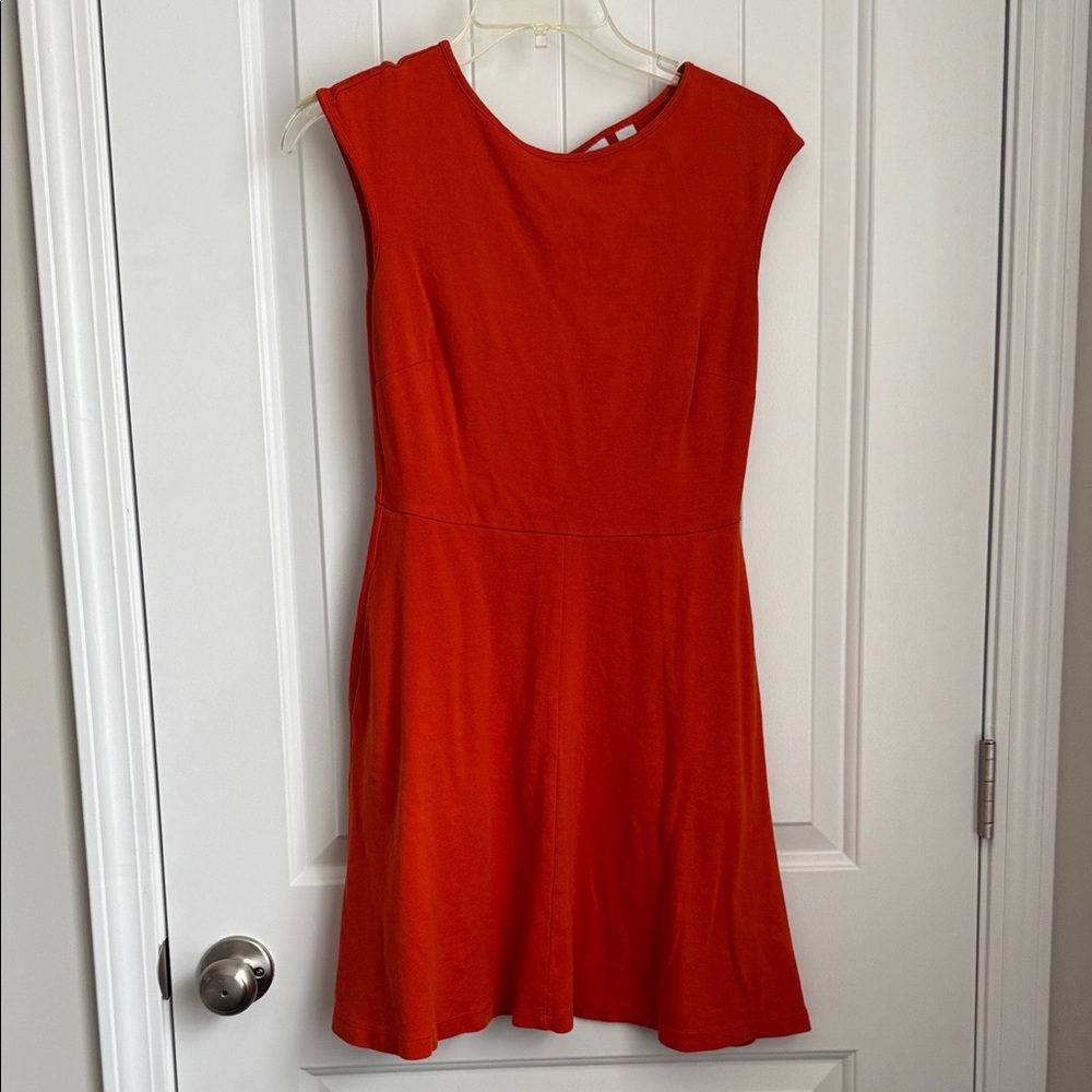 New York & Company Vibrant Orange Mini Dress